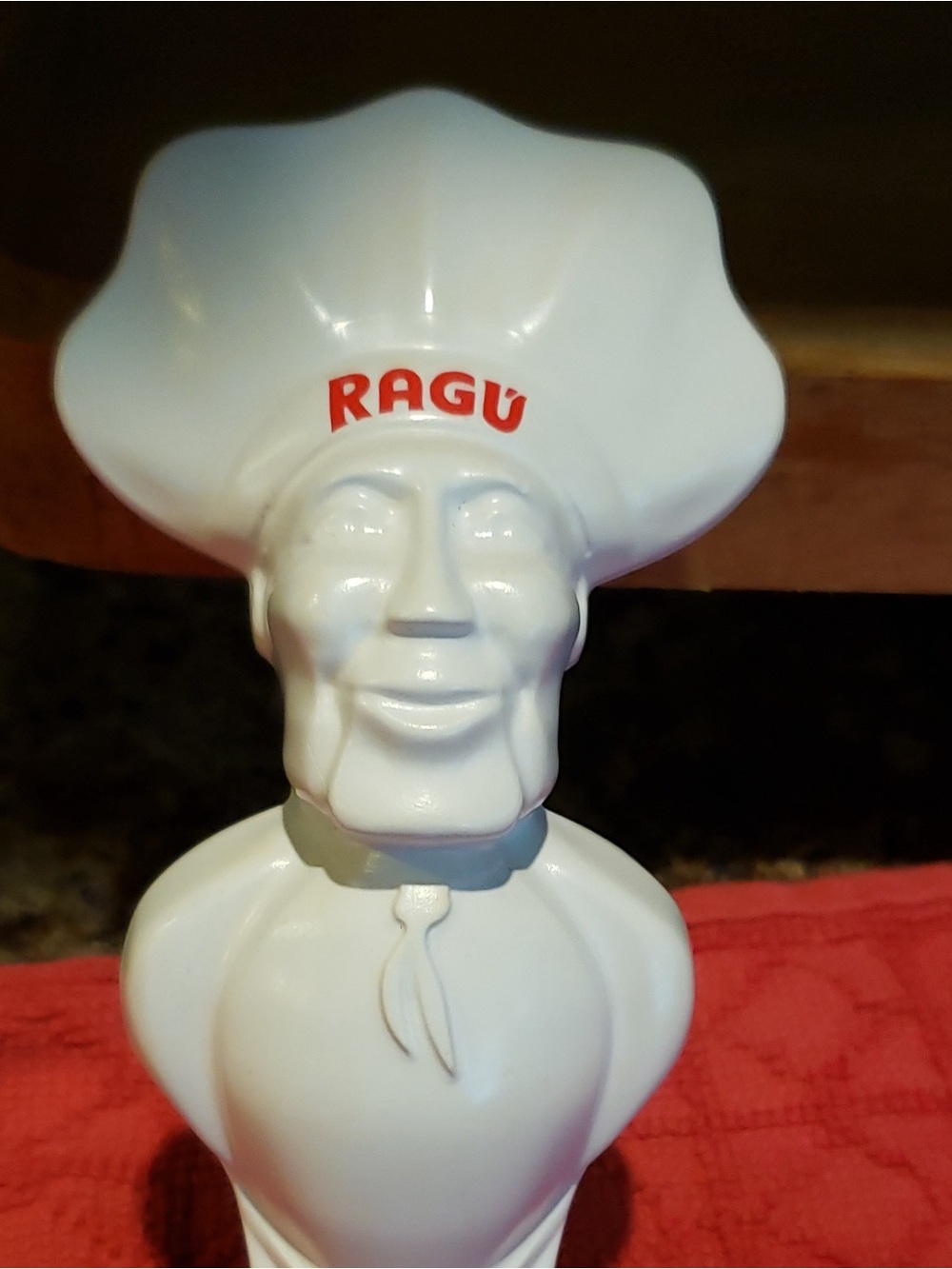 Vintage White chef ragu jar opener